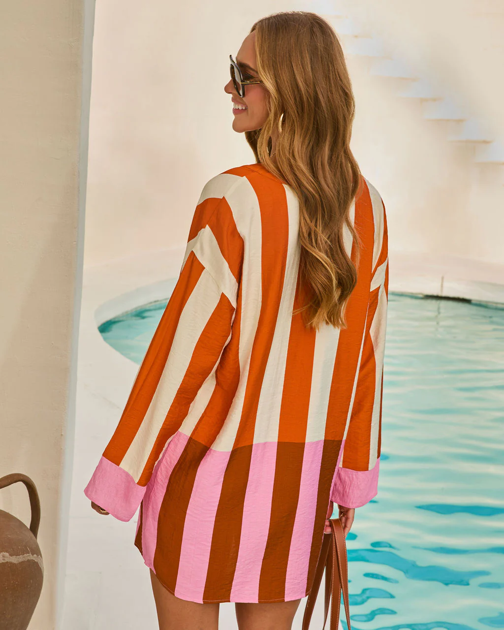 Easy Holiday Striped Colorblock Mini Dress - Image 4