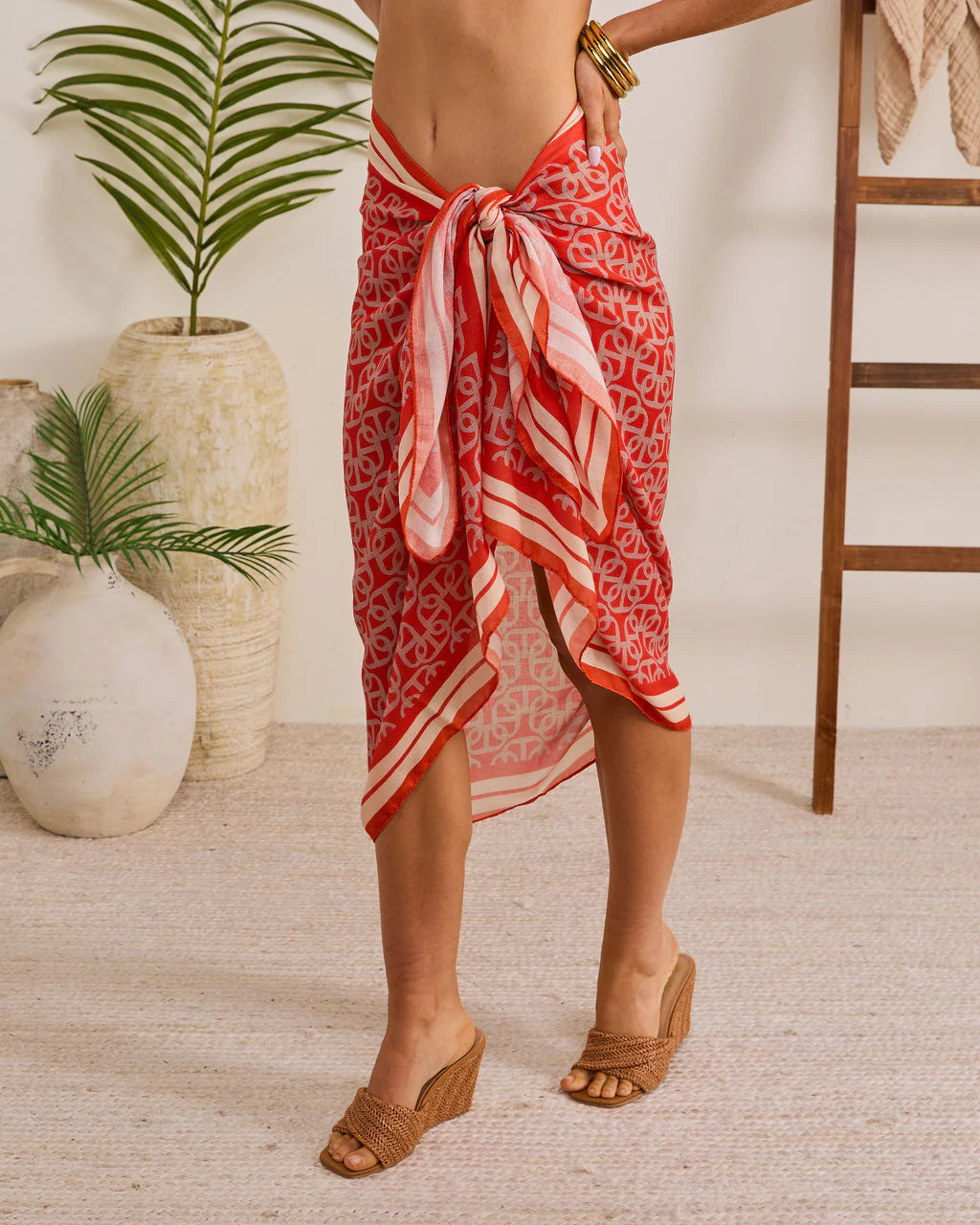 Effortless Drift Abstract Wrap Tie Sarong - Image 3