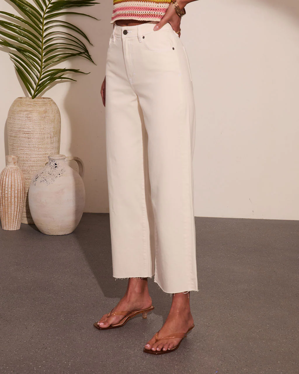 Elara High Waisted Wide Leg Jeans - Image 3