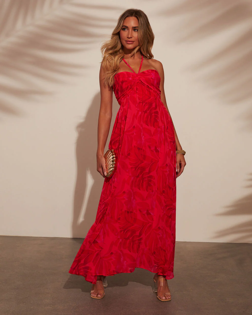 Eliora Tropical Print Halter Maxi Dress - Image 7