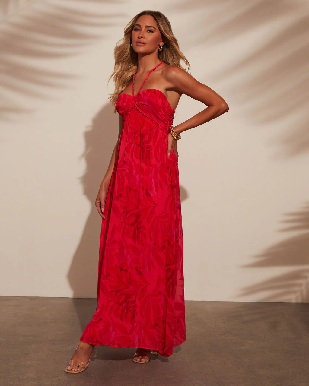 Eliora Tropical Print Halter Maxi Dress - Image 9