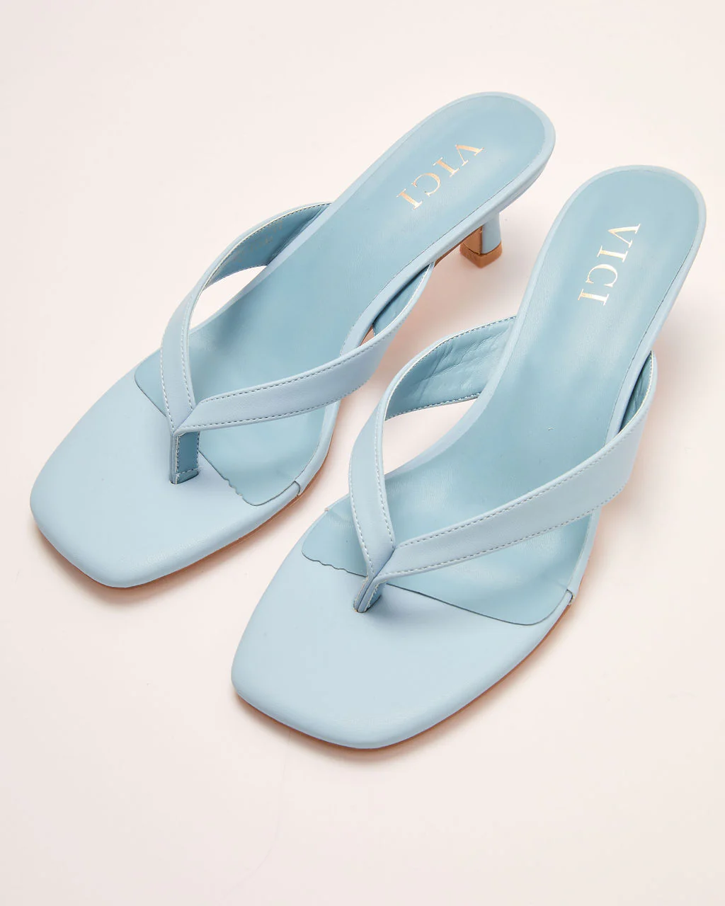 Elisse Vegan Leather Heeled Thong Sandal - Image 8