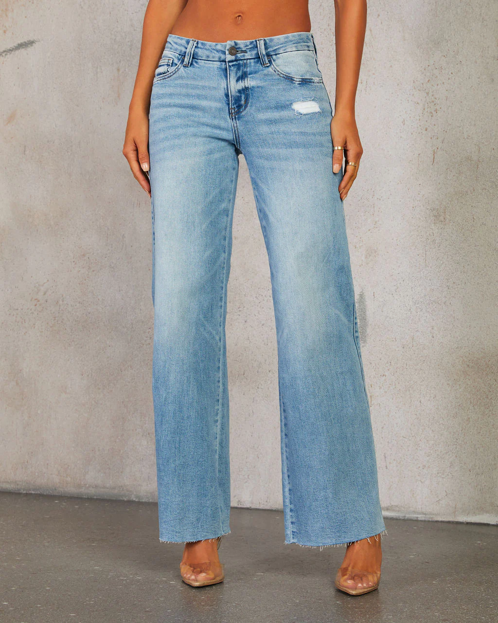 Ellison Stretch Mid Rise Wide Leg Jeans - Image 2