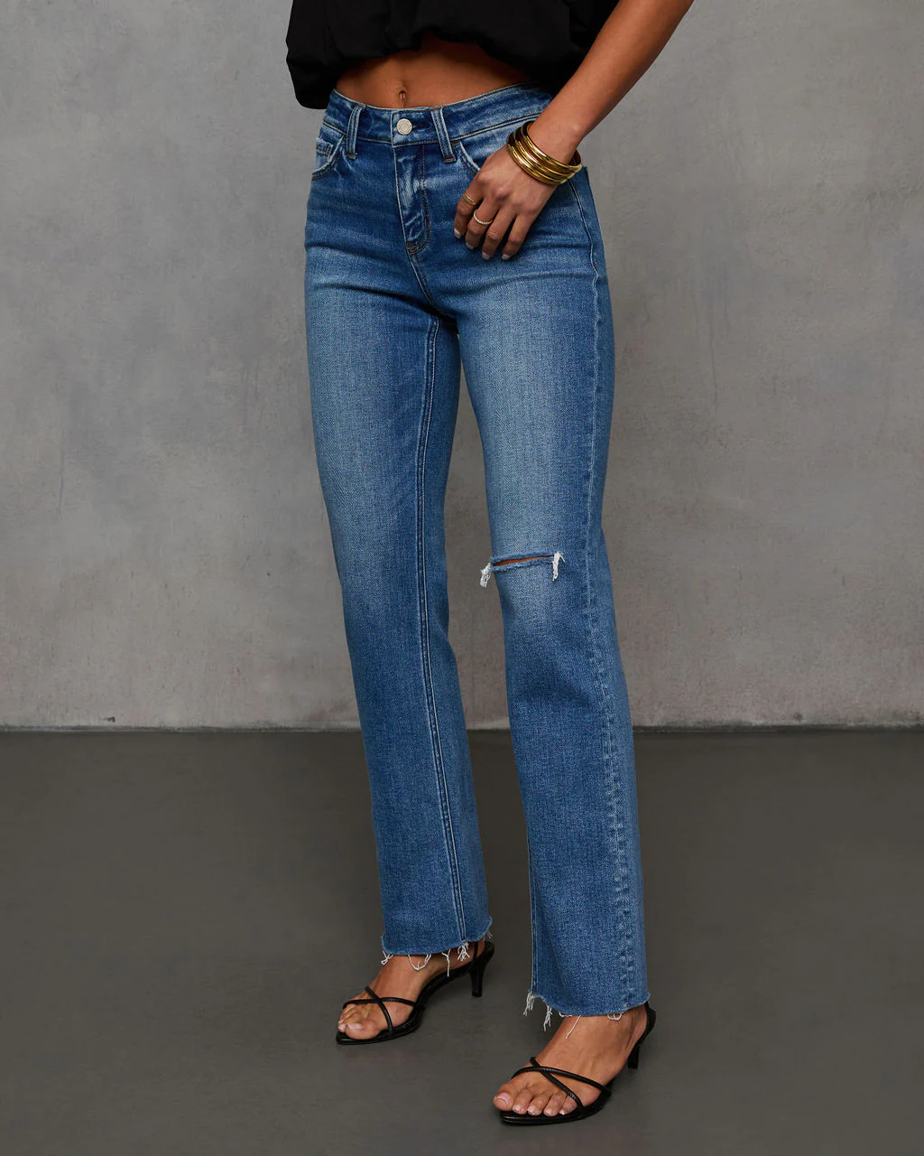 Elodiena Super Stretch Distressed Skinny Jeans - Image 3