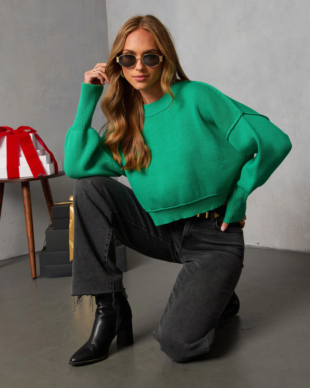 Elouise Cropped Crewneck Sweater - Image 31