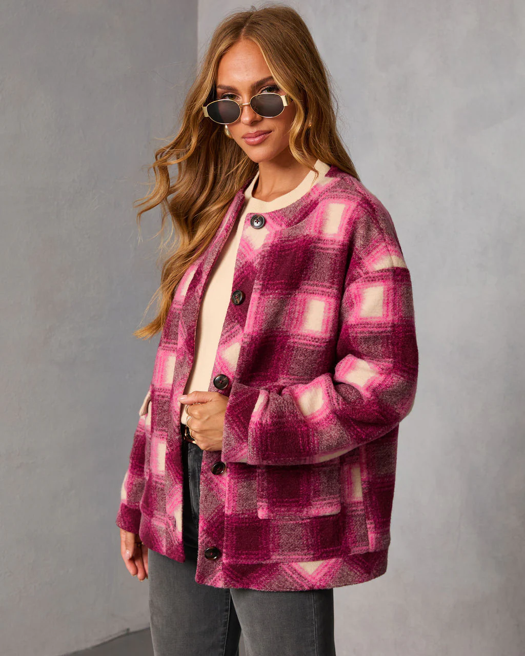 Eloura Brushed Plaid Jacket - Image 3