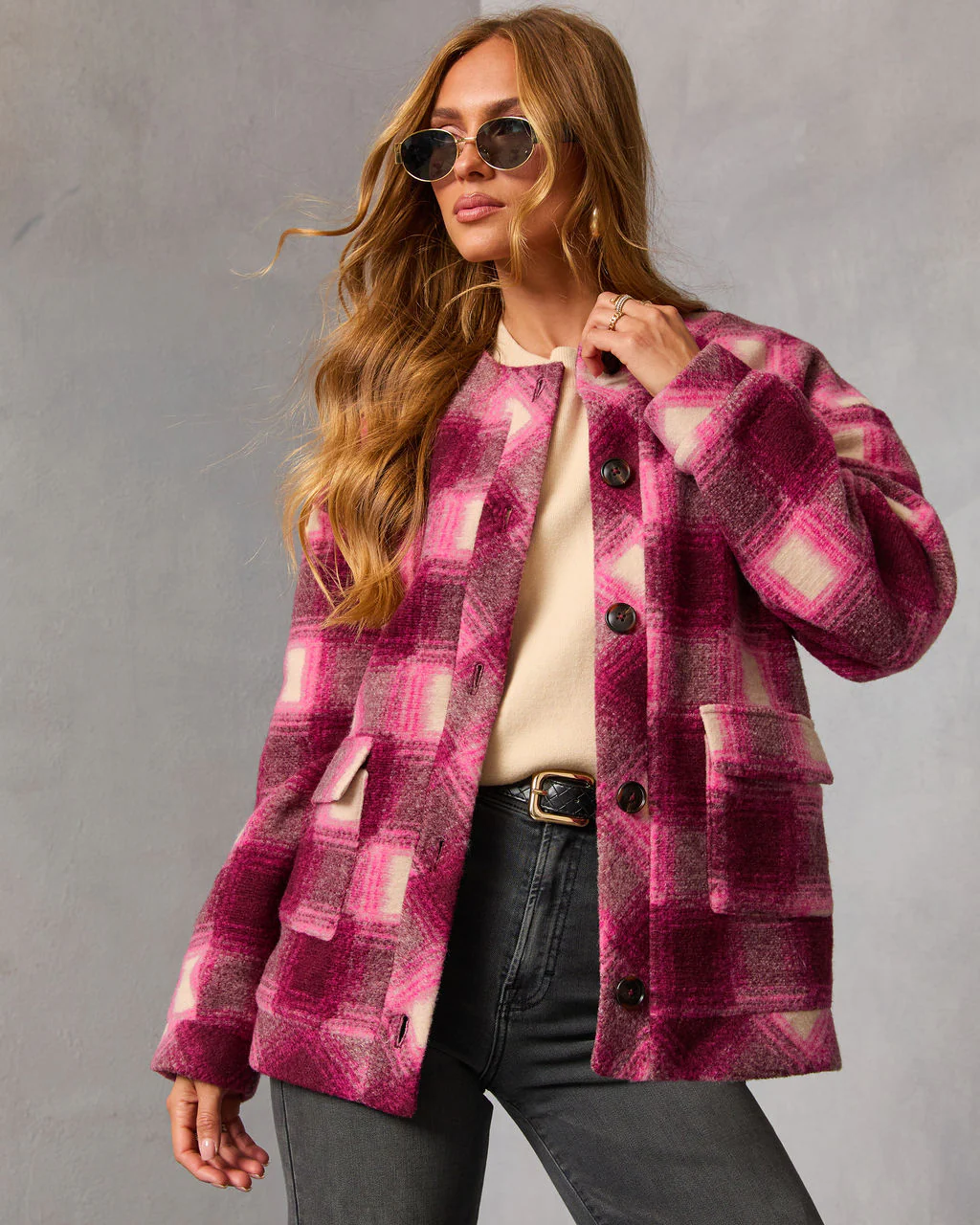 Eloura Brushed Plaid Jacket - Image 5