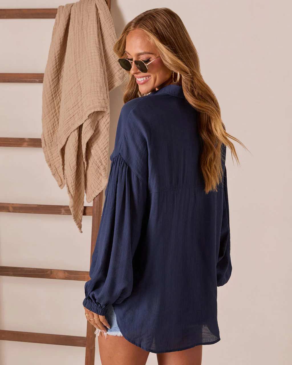 Elowen Balloon Sleeve Button Down Top - Image 4