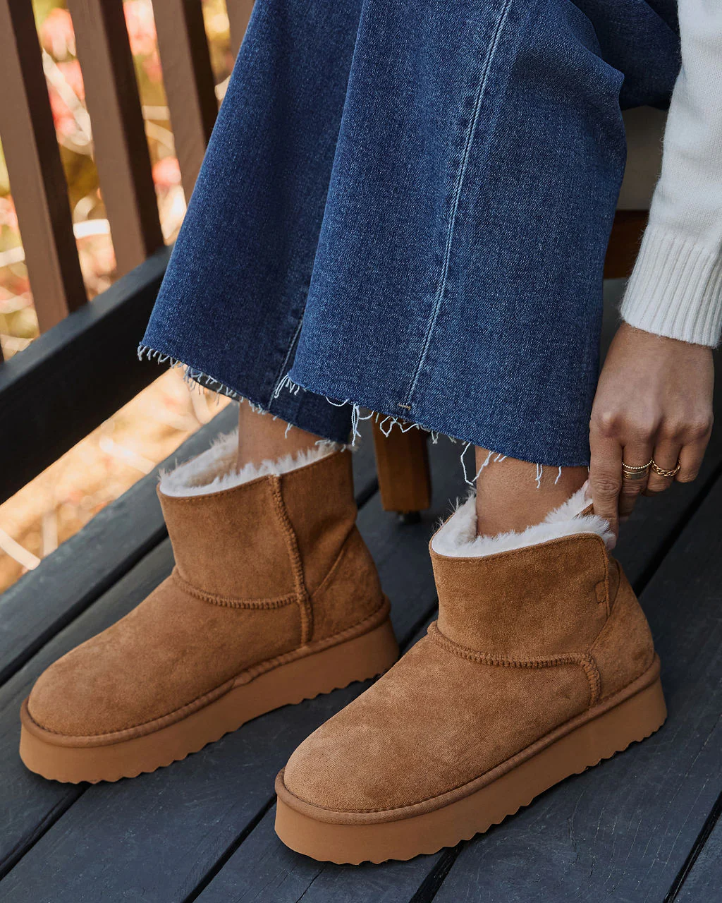Elowen Suede Fur Lined Ankle Boots - Image 3