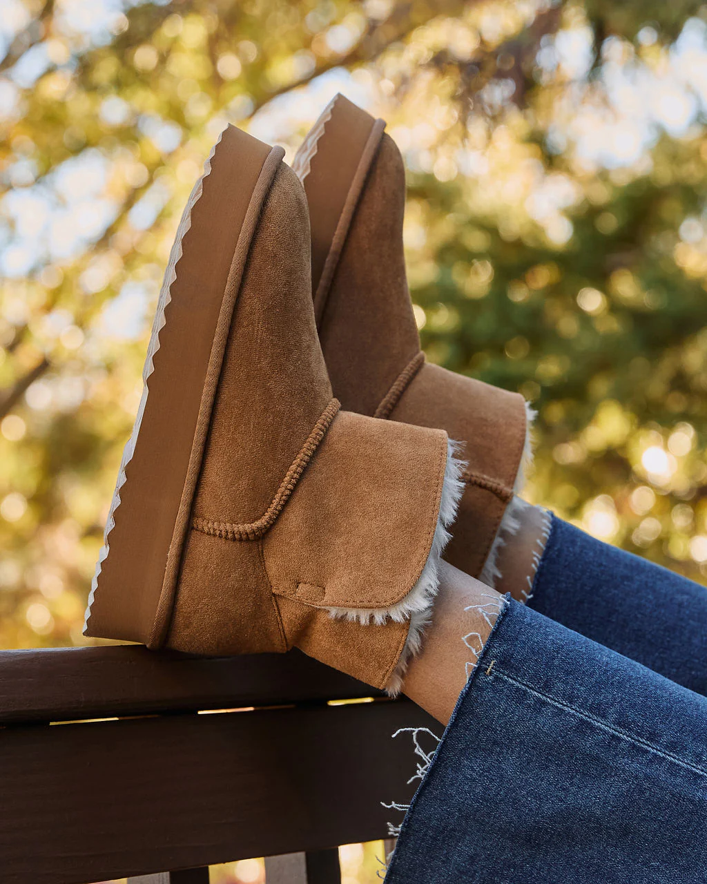 Elowen Suede Fur Lined Ankle Boots - Image 4