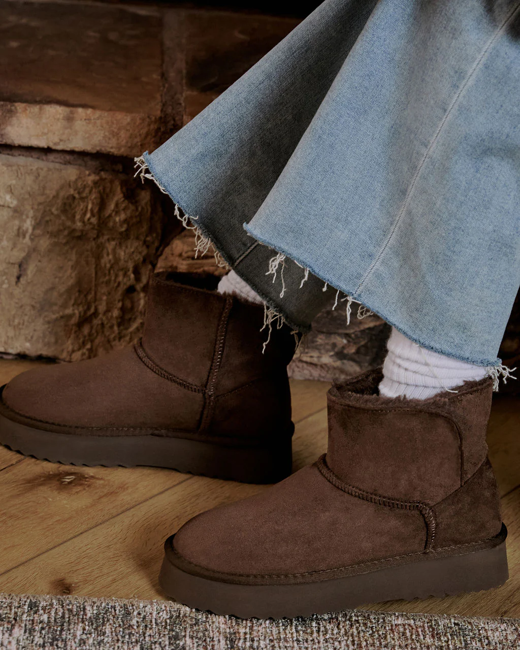 Elowen Suede Fur Lined Ankle Boots - Image 8