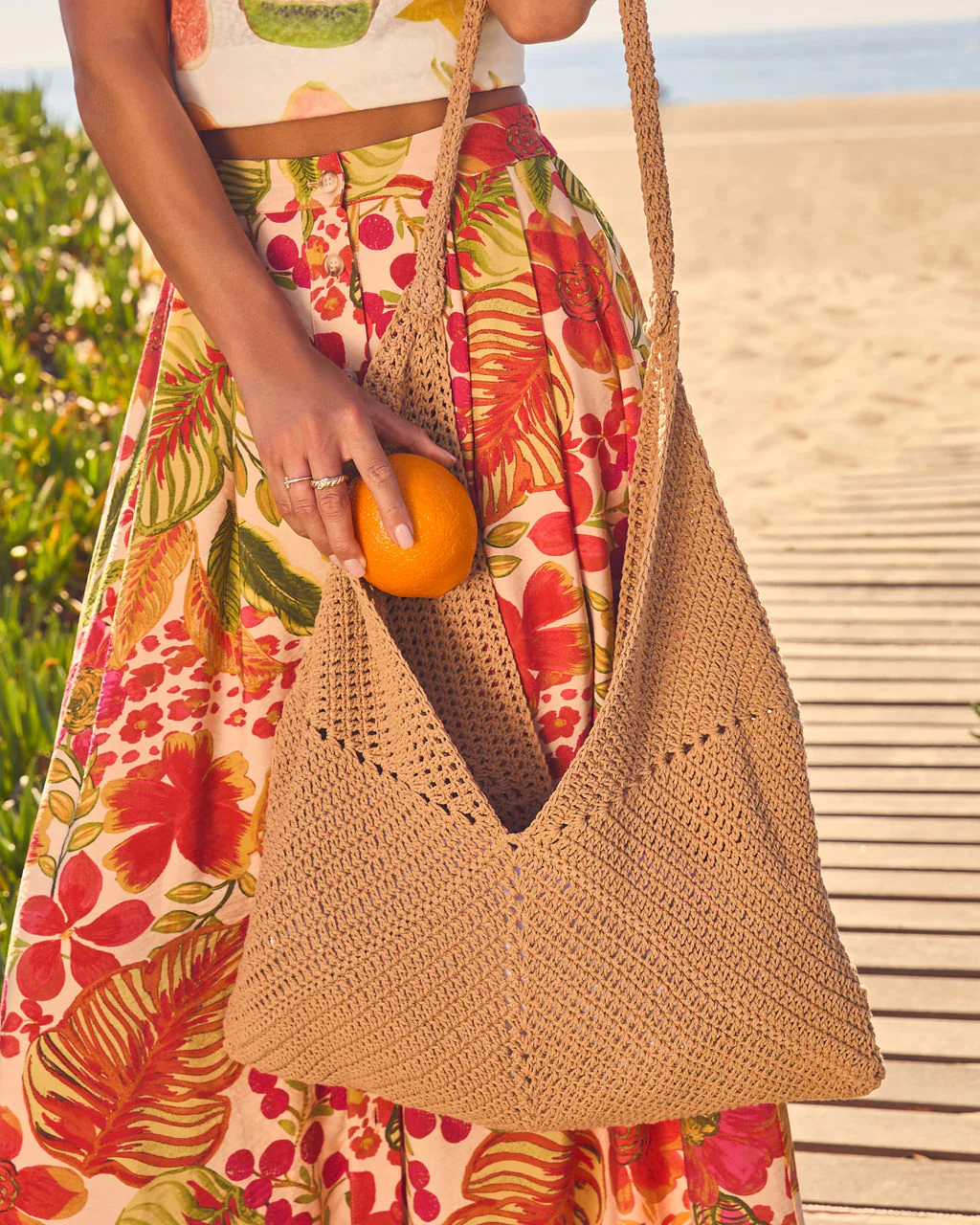 Elsewhere Drift Slouchy Woven Straw Tote Bag - Image 3