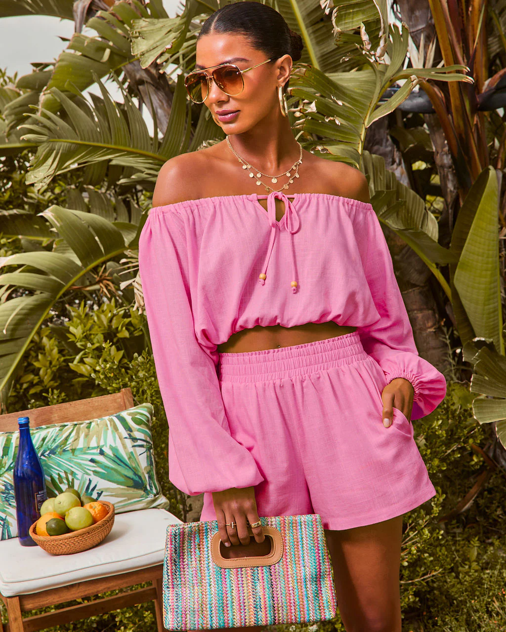 Elysia Off The Shoulder Long Sleeve Crop Top - Image 15