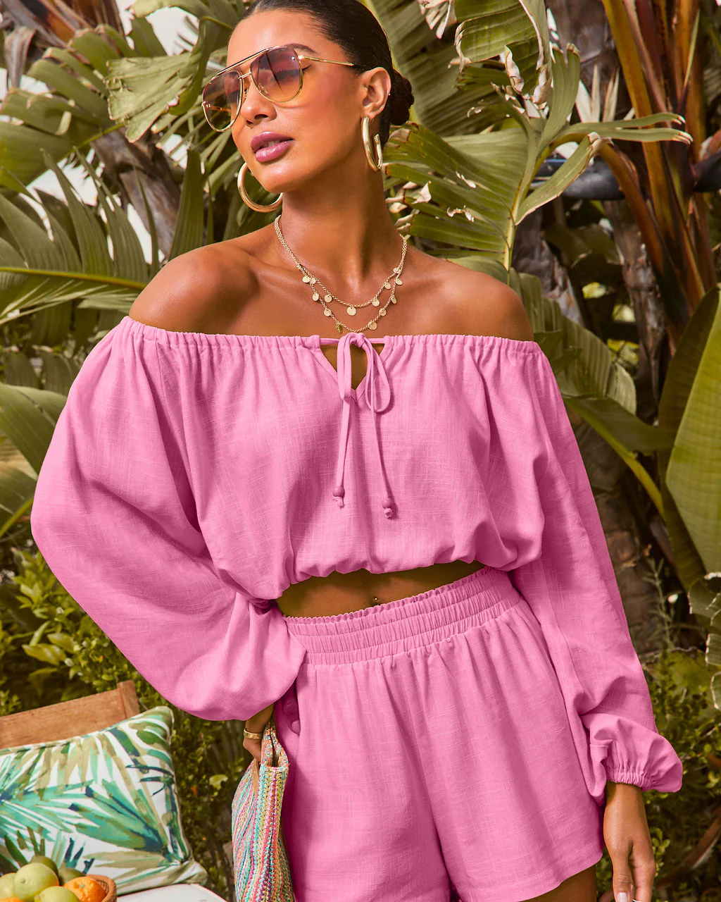 Elysia Off The Shoulder Long Sleeve Crop Top - Image 18