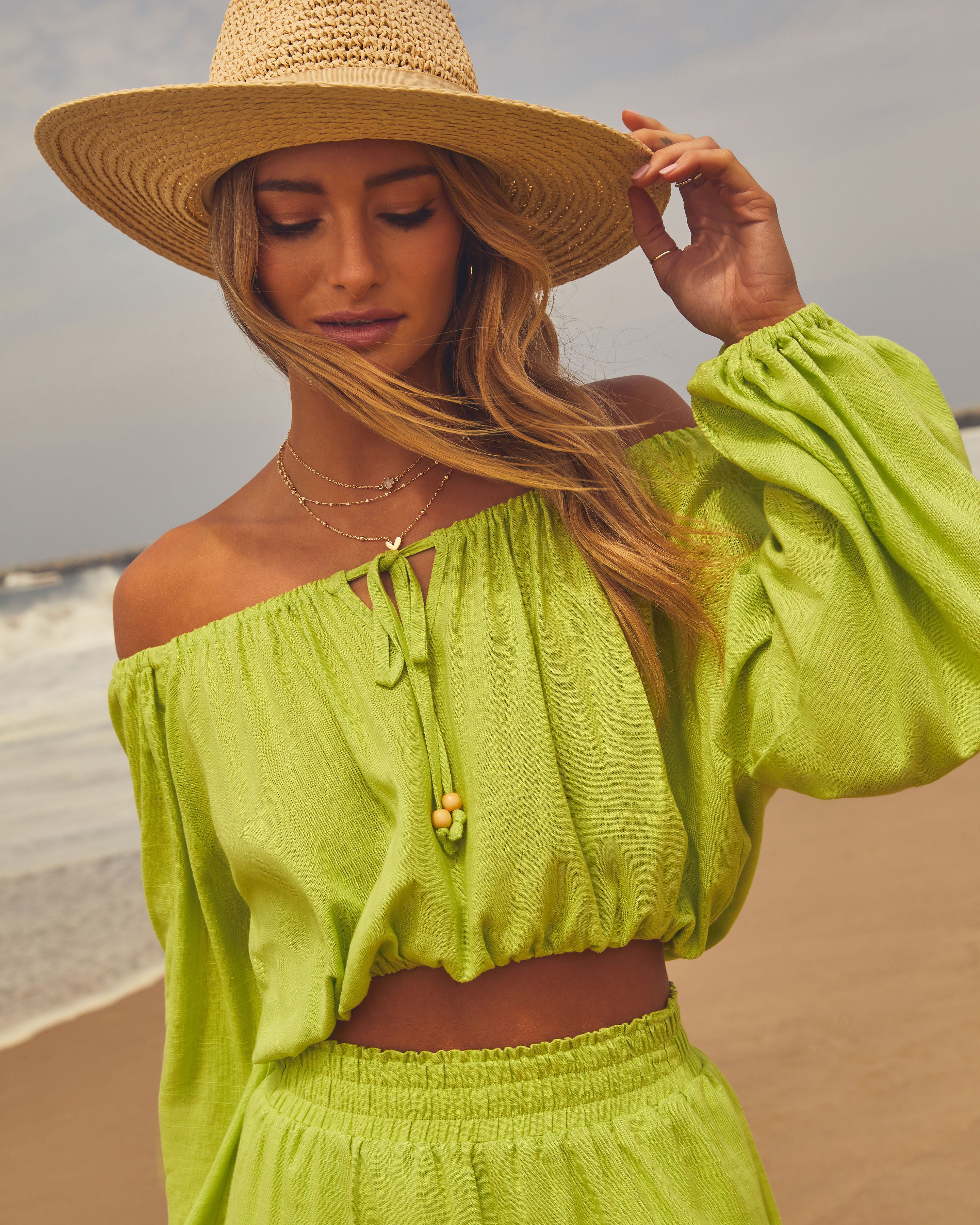 Elysia Off The Shoulder Long Sleeve Crop Top - Image 20