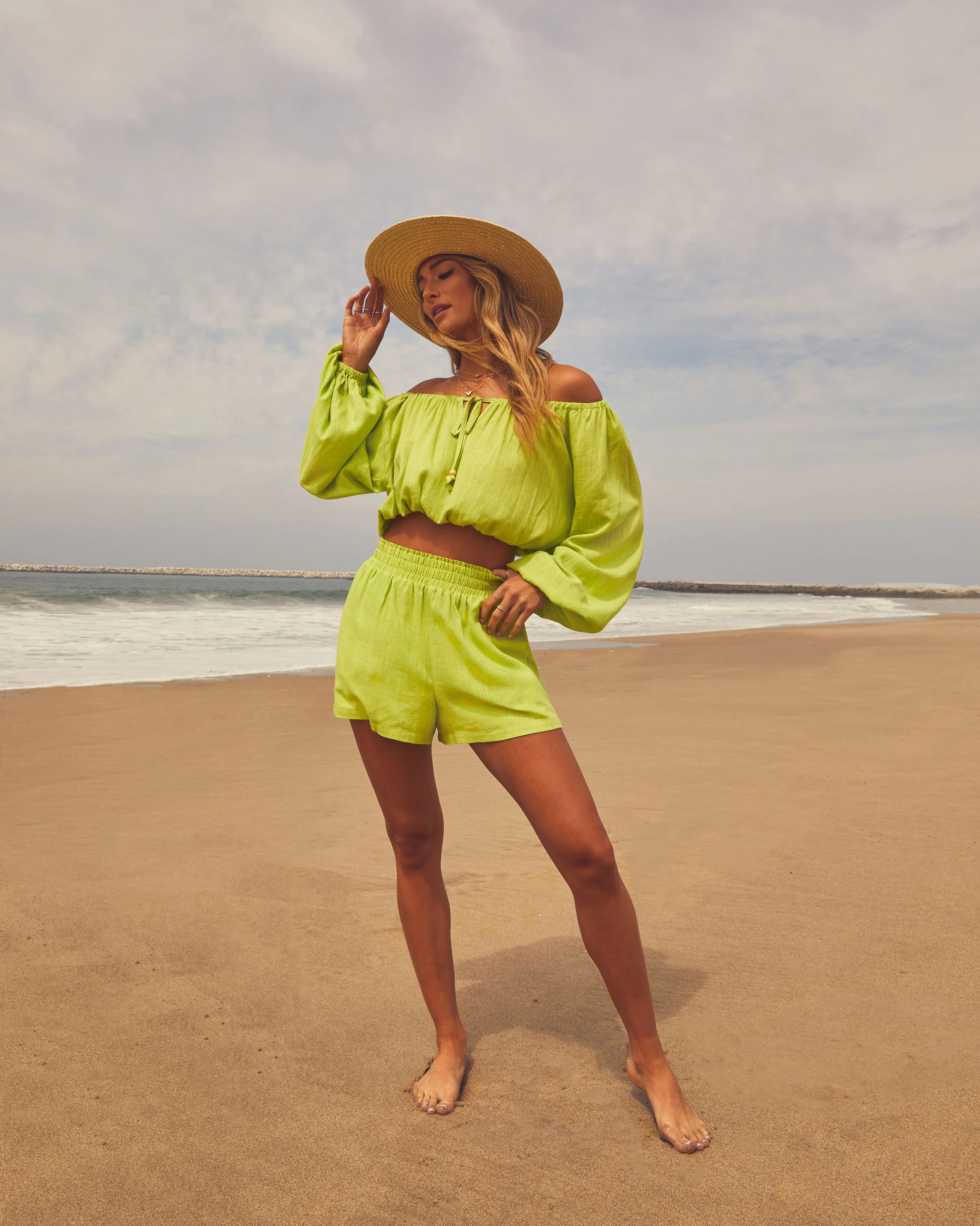 Elysia Off The Shoulder Long Sleeve Crop Top - Image 21