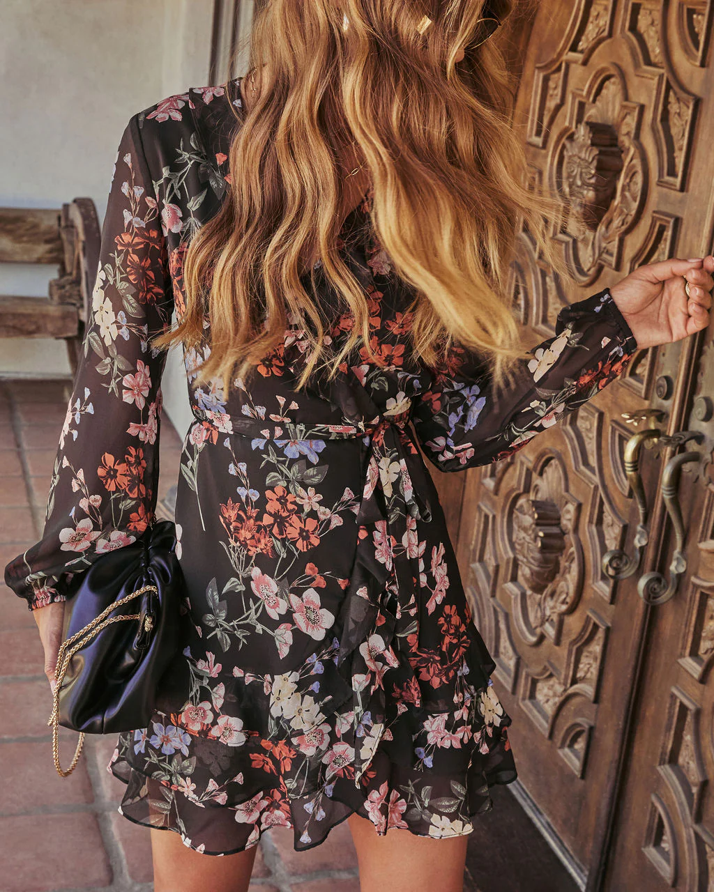 Emberlyn Printed Wrap Mini Dress - Image 5