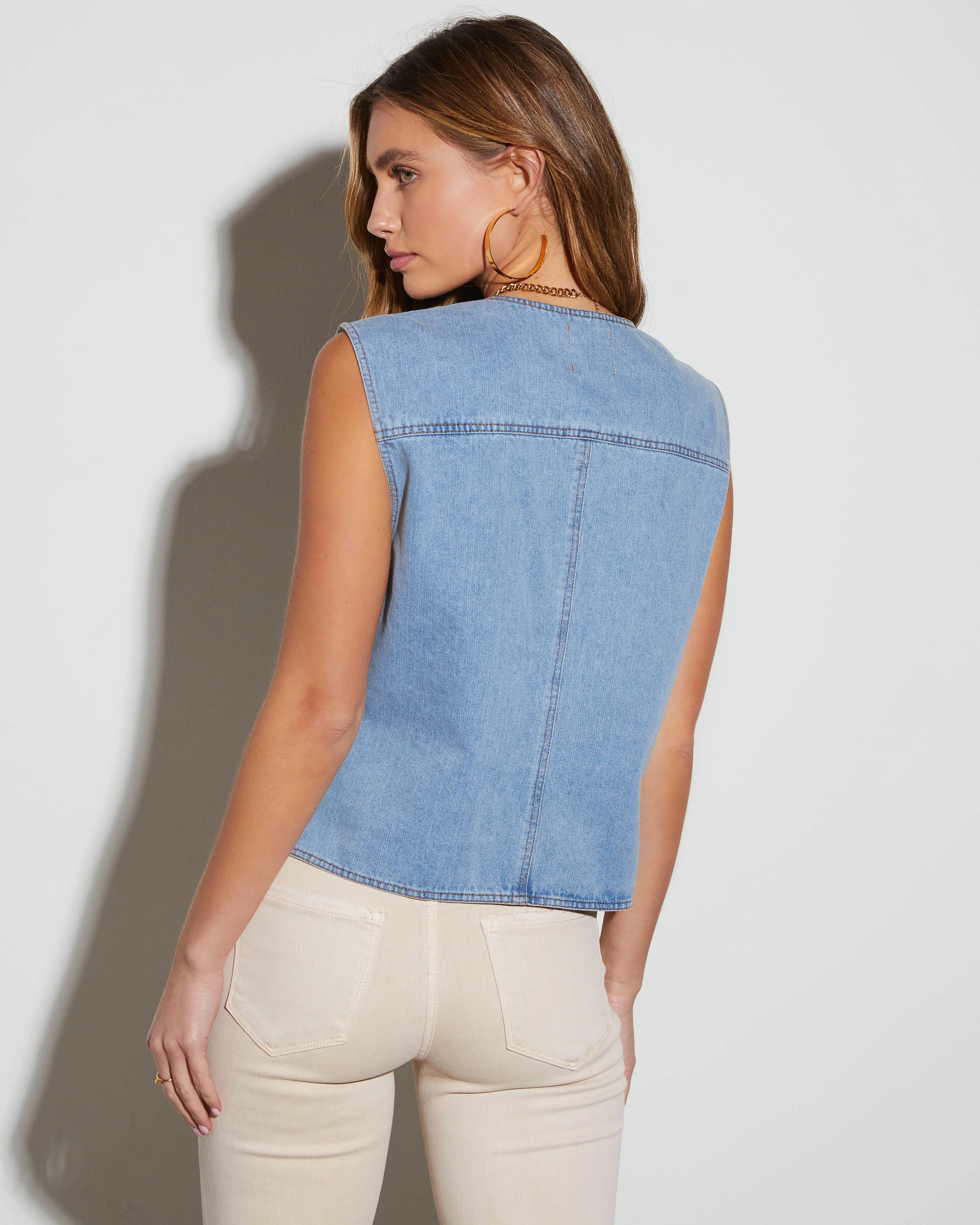 Emerson Button Down Denim Vest - Image 6
