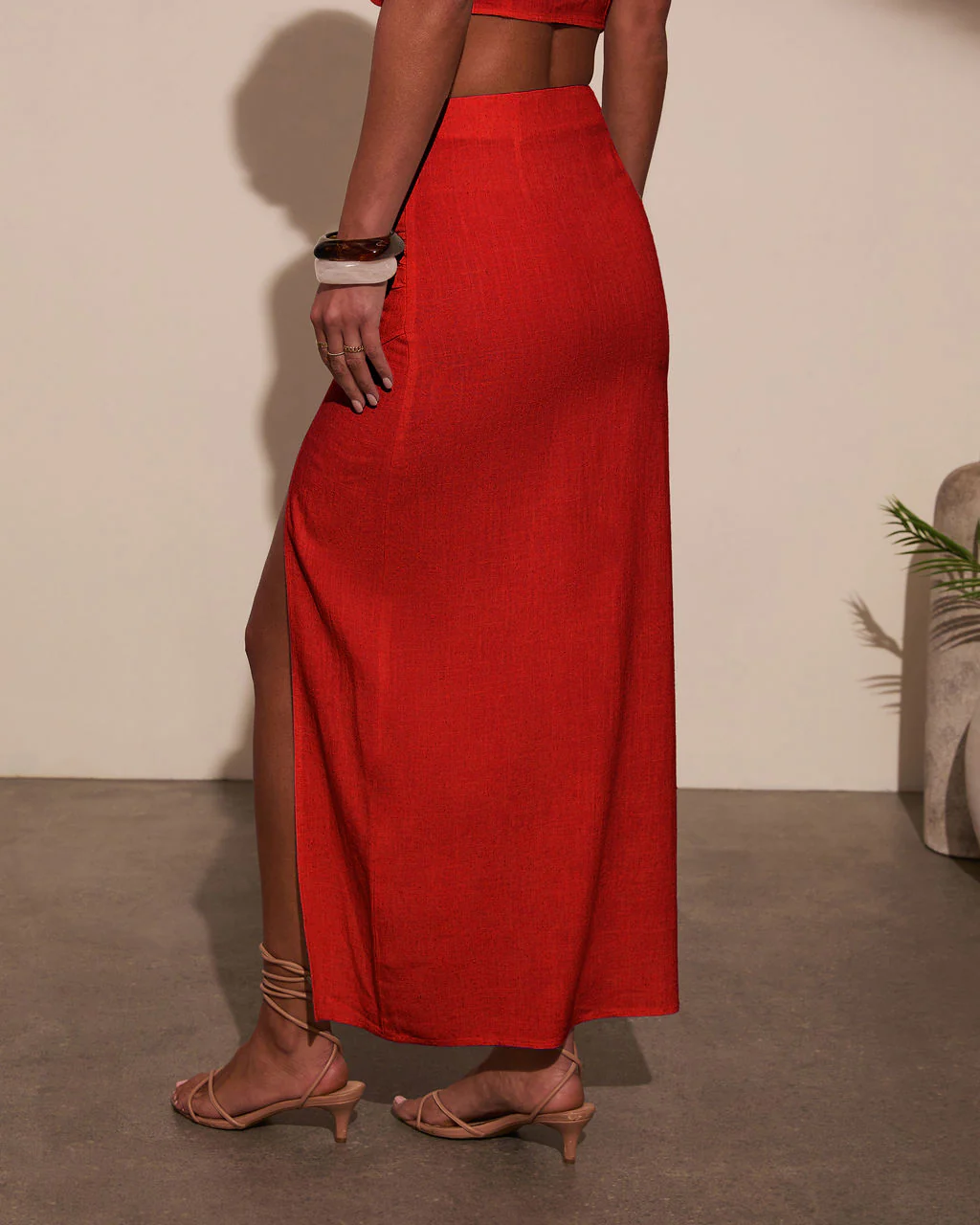 Emiliana Wrap Linen Maxi Skirt - Image 22