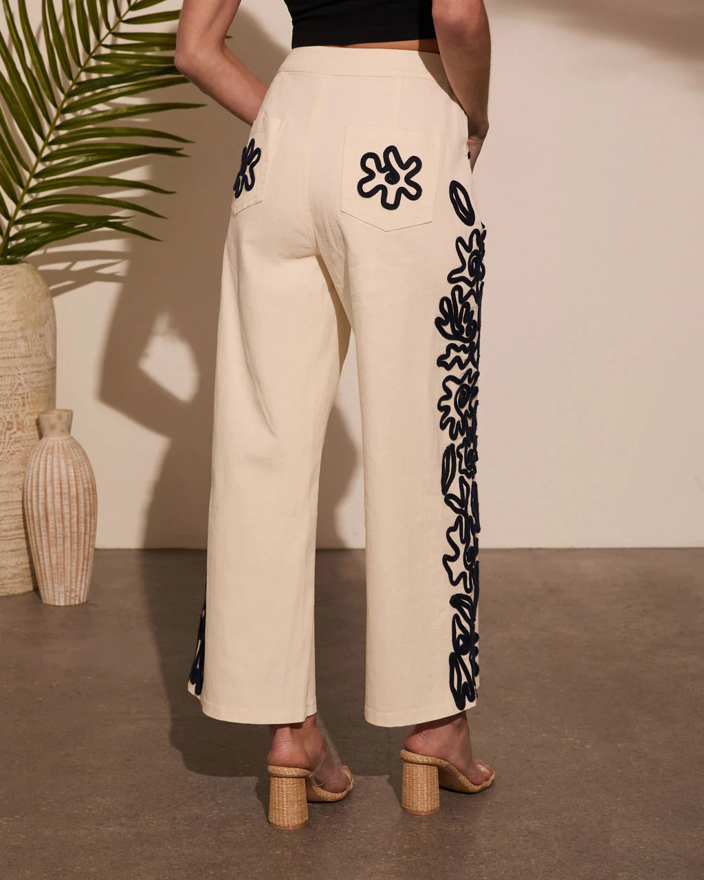 Emmerson Embroidery Wide Leg Denim - Image 4