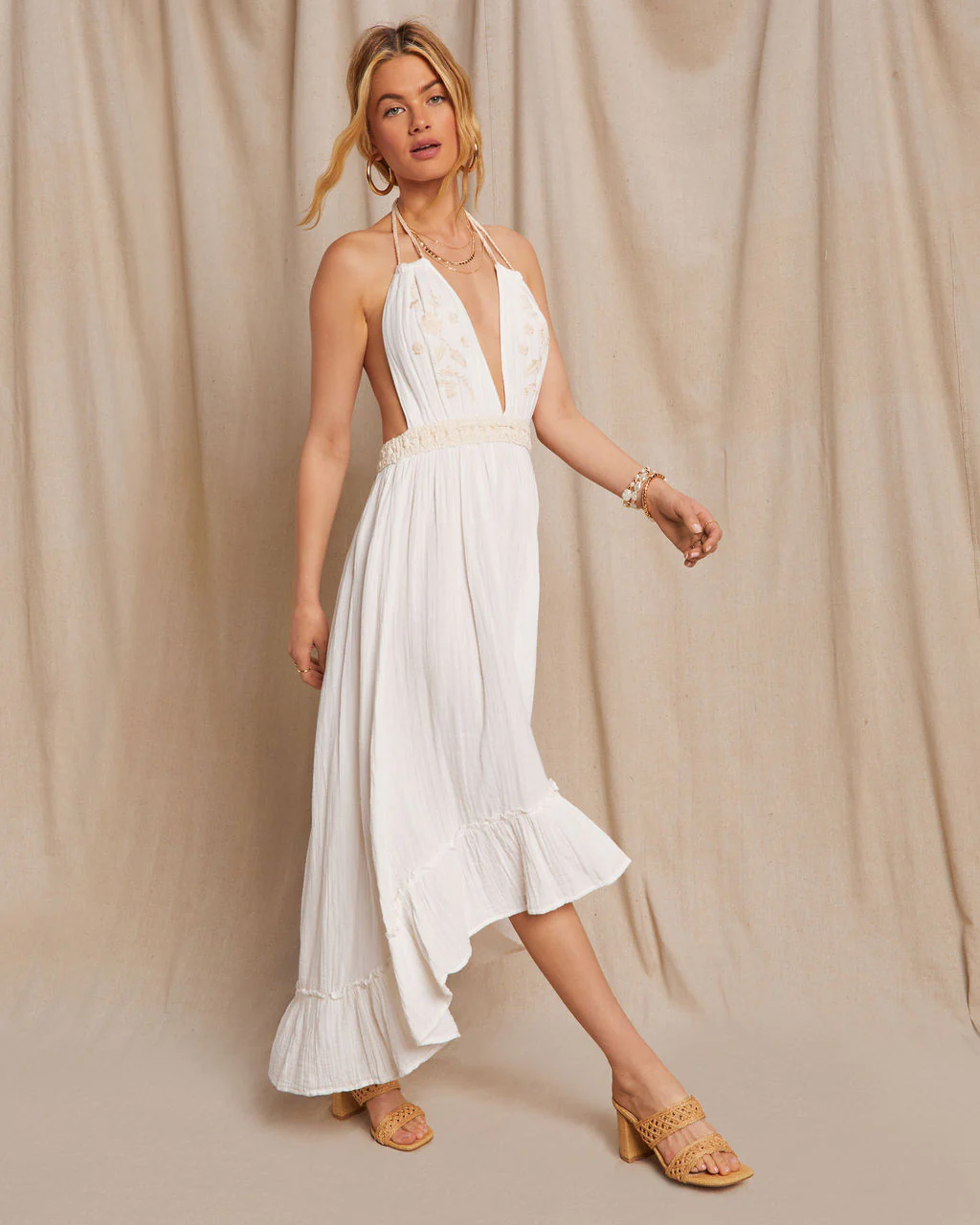Emmie Crochet Embroidered Maxi Dress - Image 2