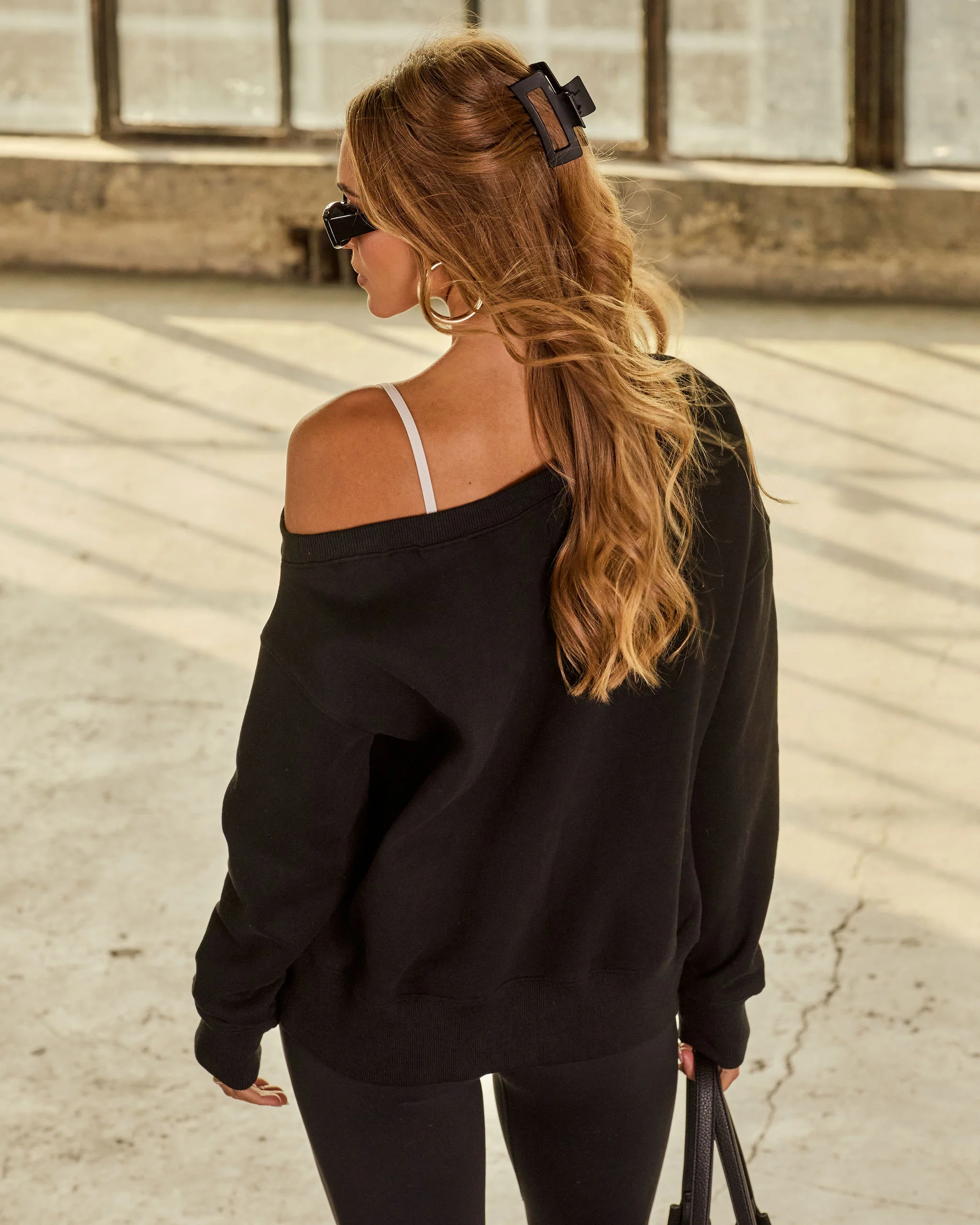 Empower Luxe Off The Shoulder Sweatshirt - Image 4
