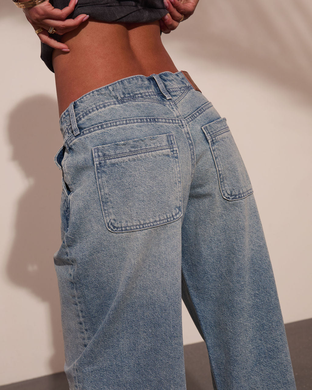 Emrie Rigid Mid Rise Barrel Leg Jeans - Image 6
