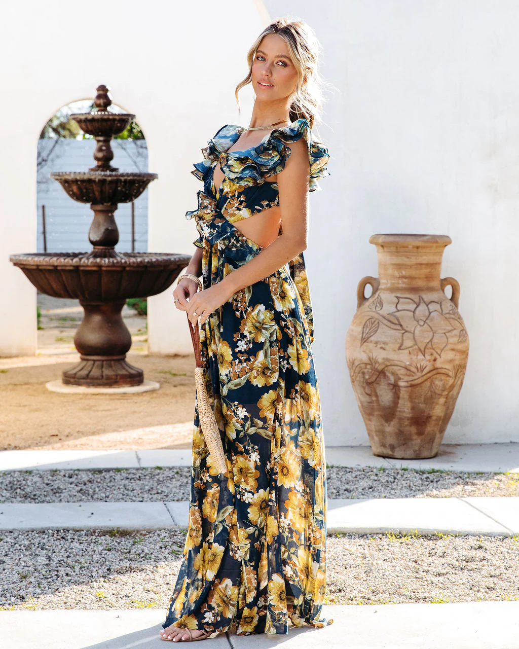 Encanto Floral Ruffle Maxi Dress - Image 4