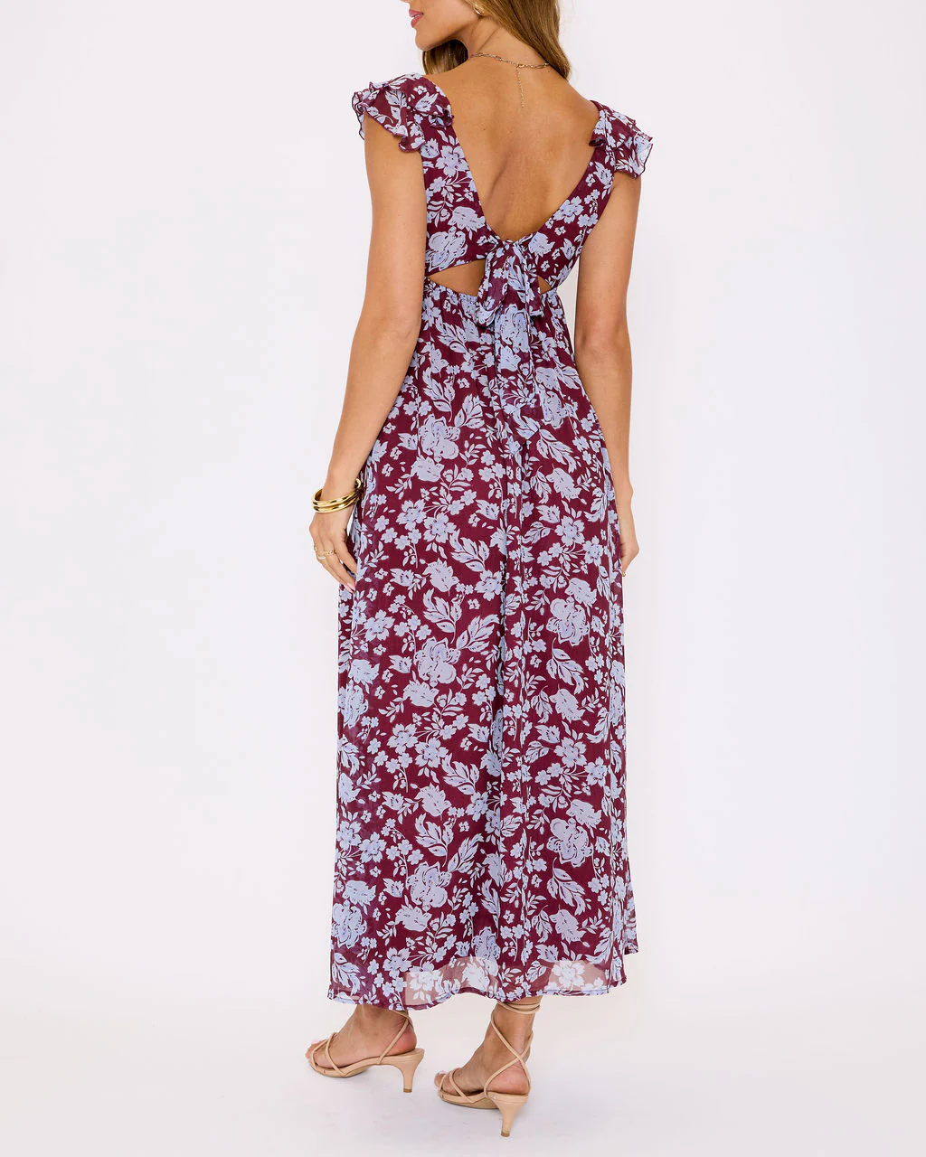 Enchanting Floral Ruffle Maxi Dress - Image 4