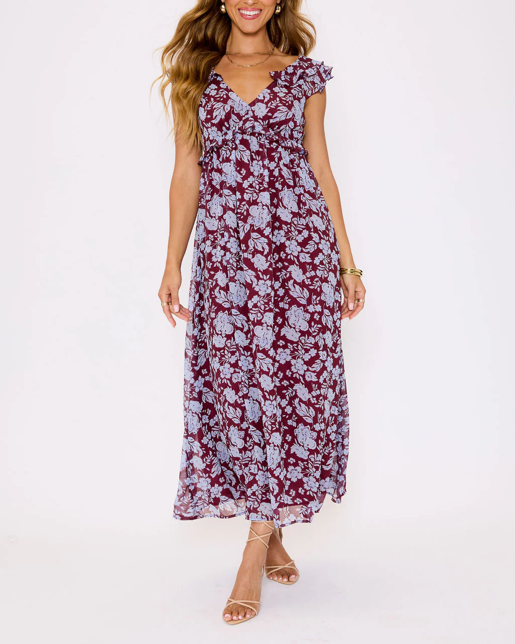 Enchanting Floral Ruffle Maxi Dress - Image 5