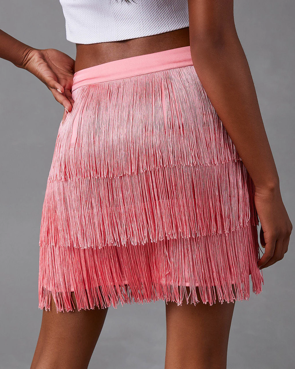 Erini Fringe Mini Skirt - Image 4