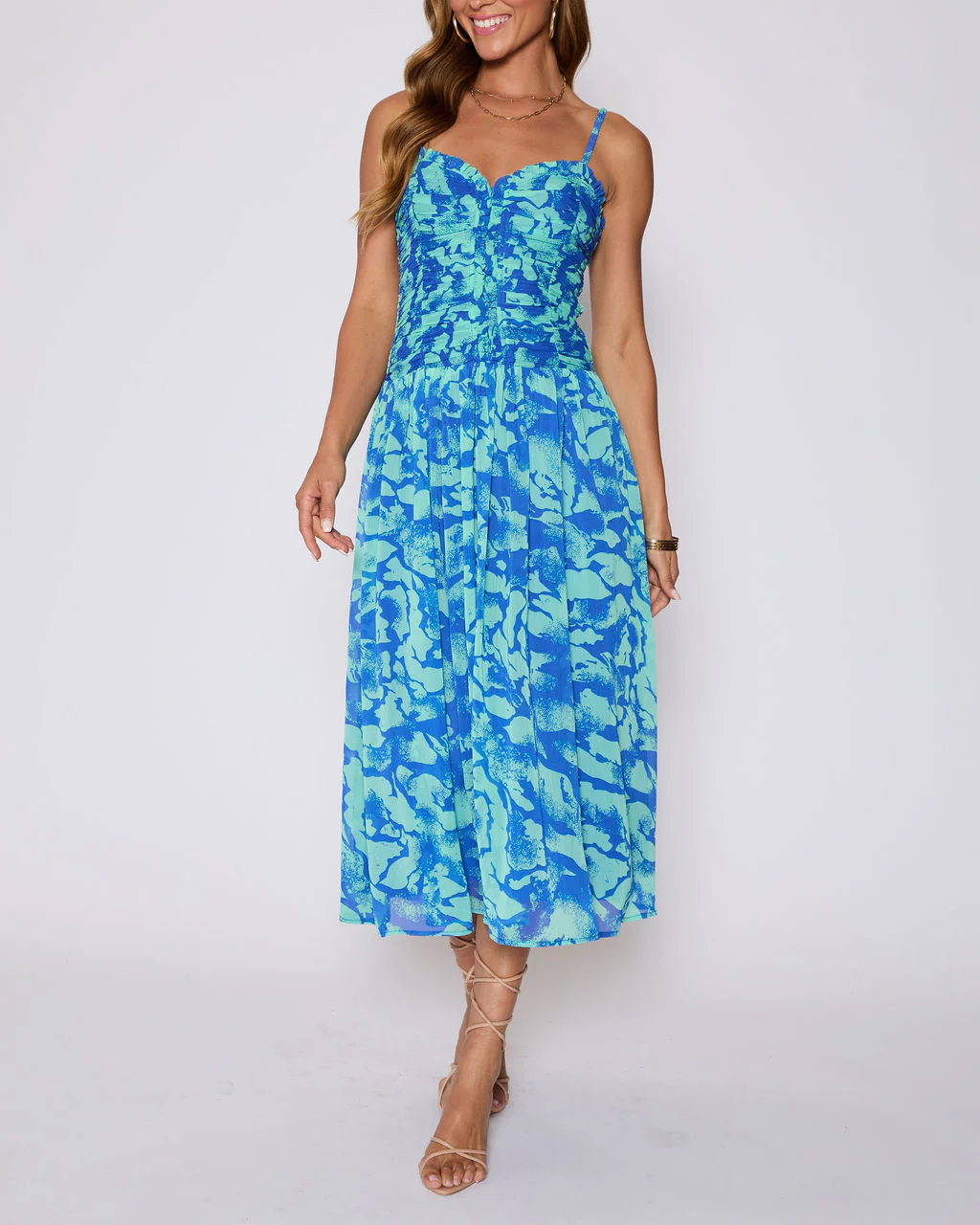Esperanza Ruched Floral Maxi Dress - Image 6