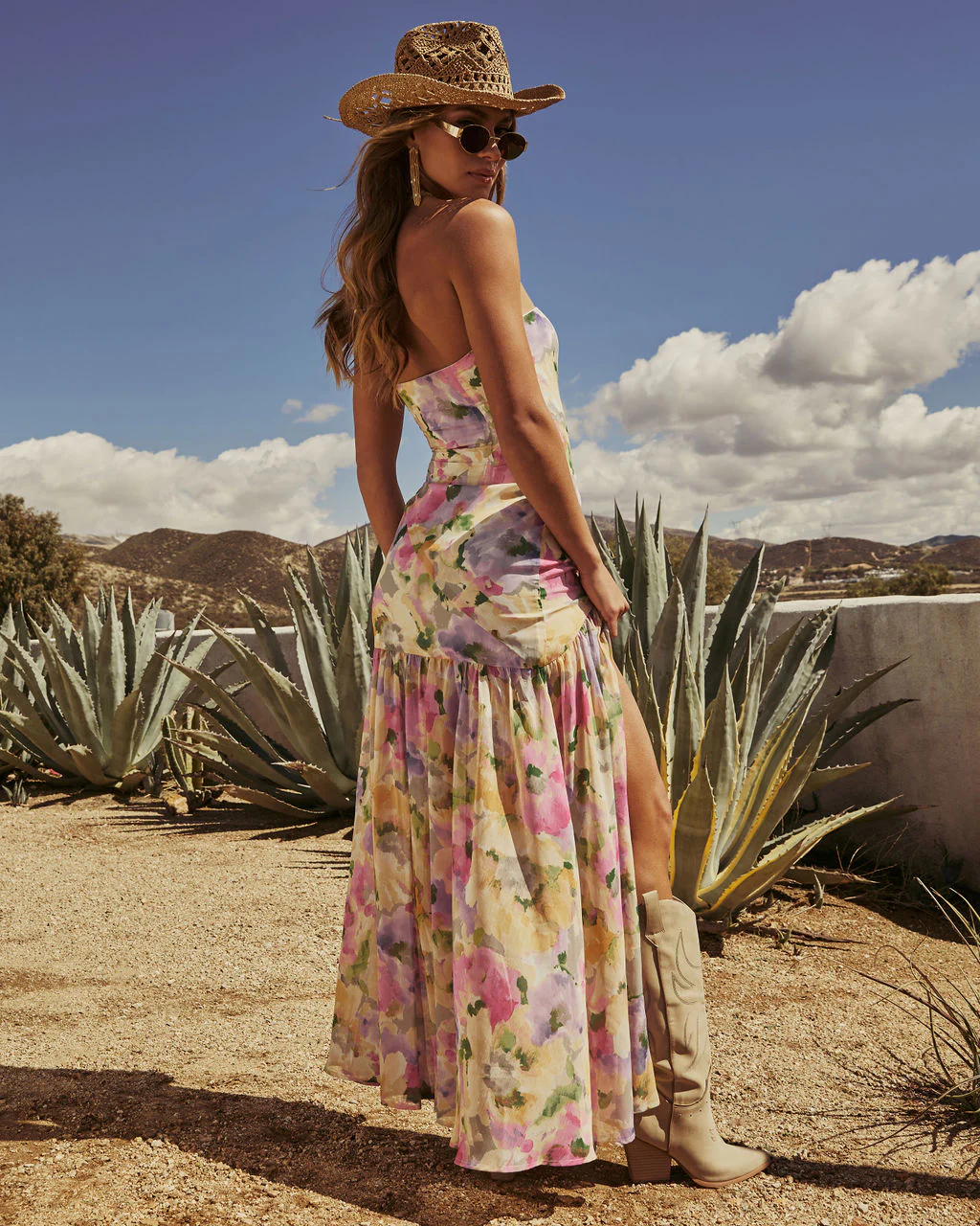 Estella Floral Strapless Maxi Dress - Image 4