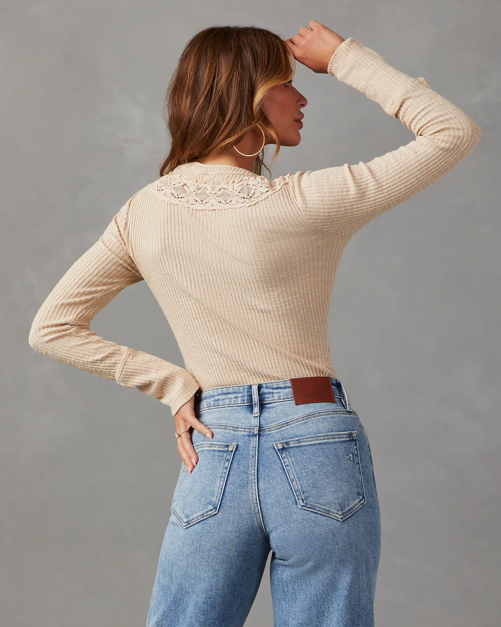 Estes Button Front Long Sleeve Bodysuit - Image 2