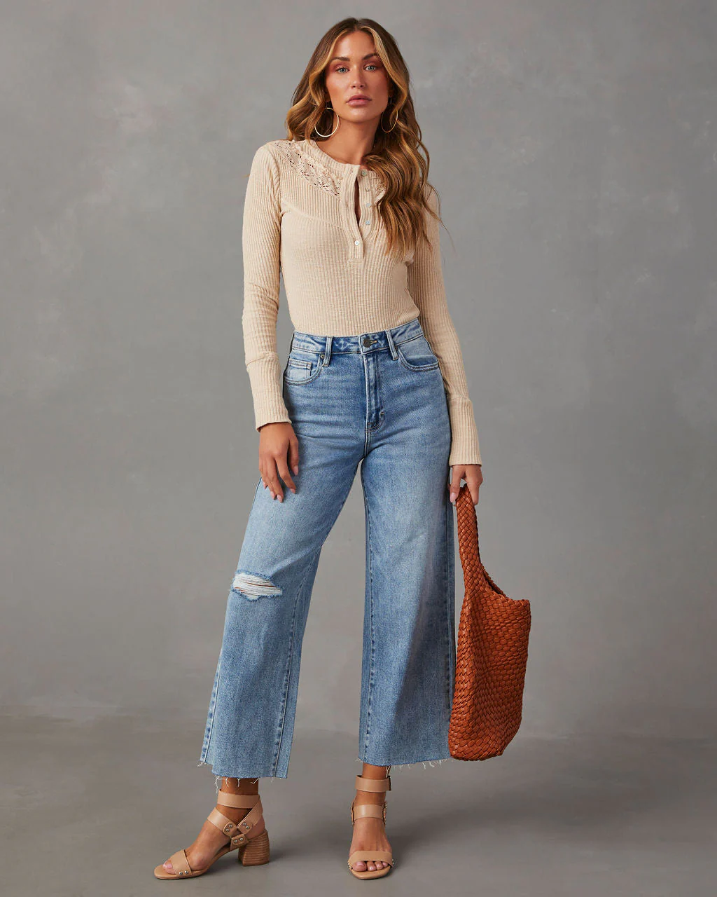 Estes Button Front Long Sleeve Bodysuit - Image 5