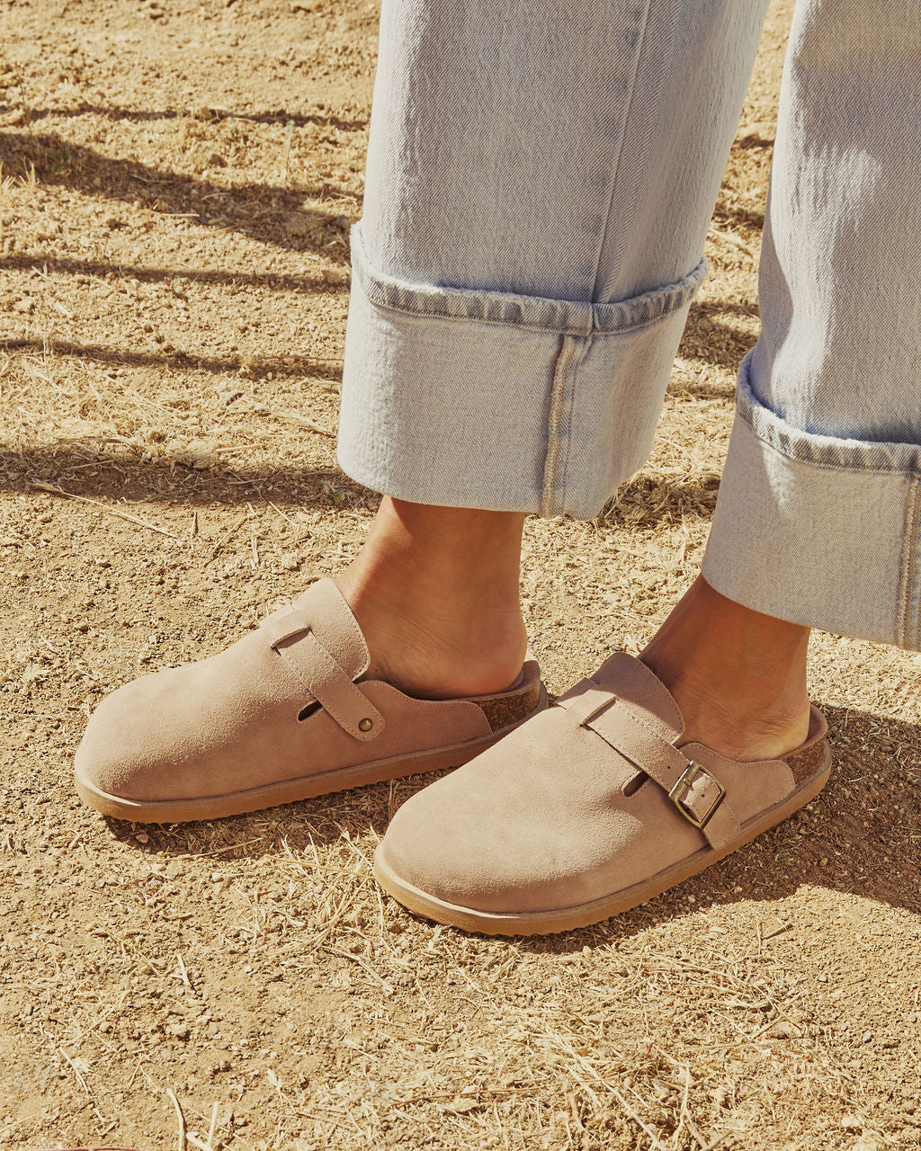 Estina Faux Suede Clogs - Image 4