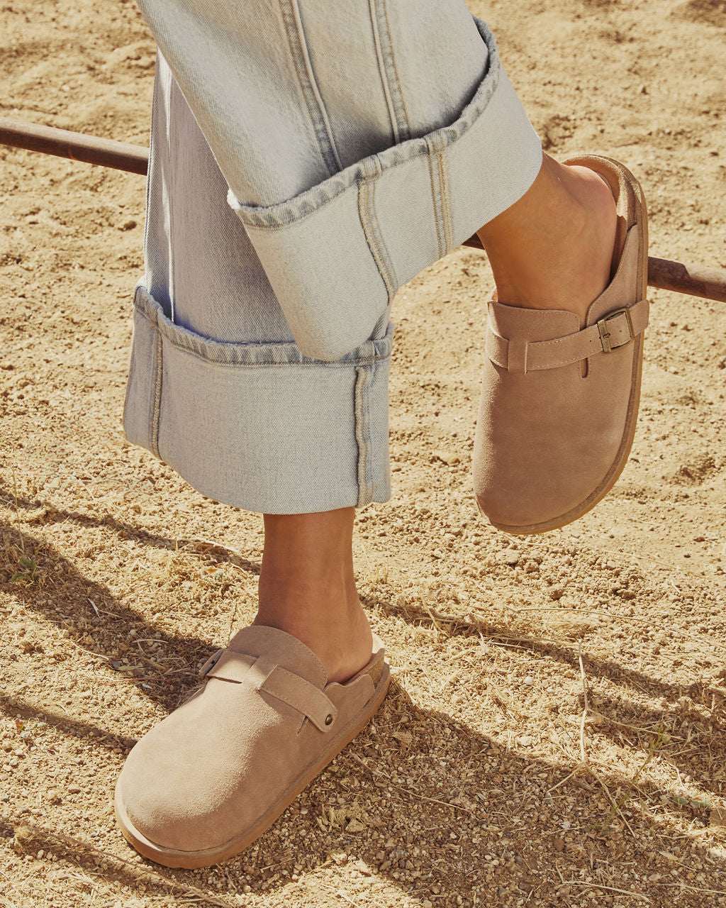 Estina Faux Suede Clogs - Image 6