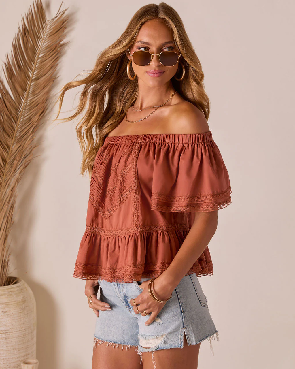 Evaline Off The Shoulder Top - Image 3