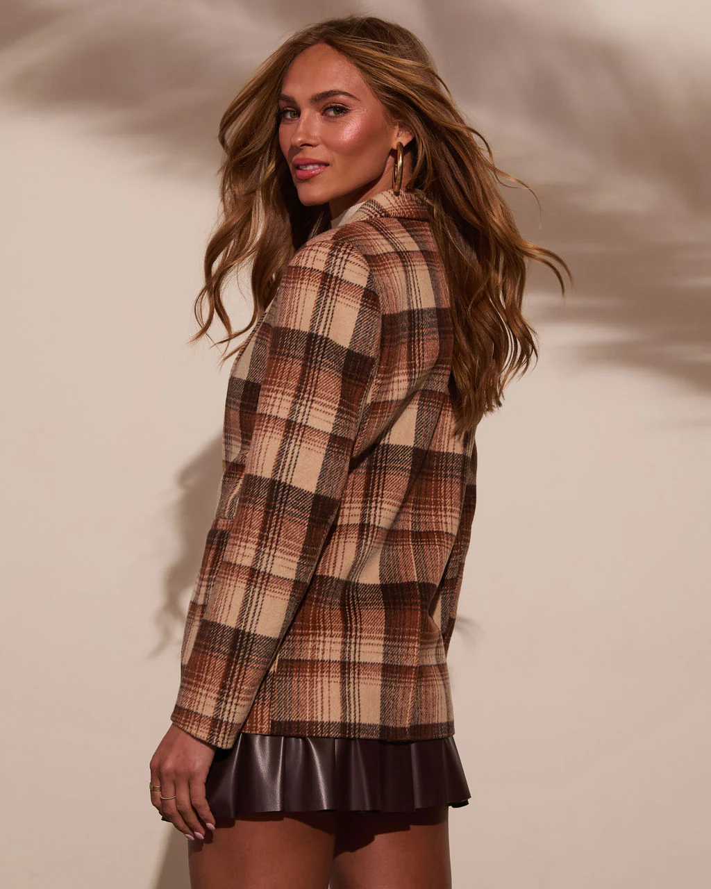 Eve Pocketed Plaid Blazer - Image 16