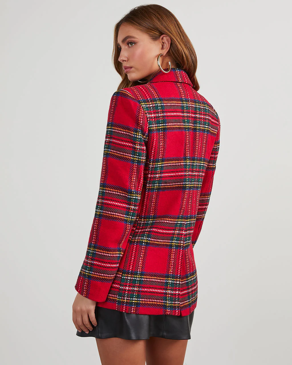Eve Pocketed Plaid Blazer - Image 4