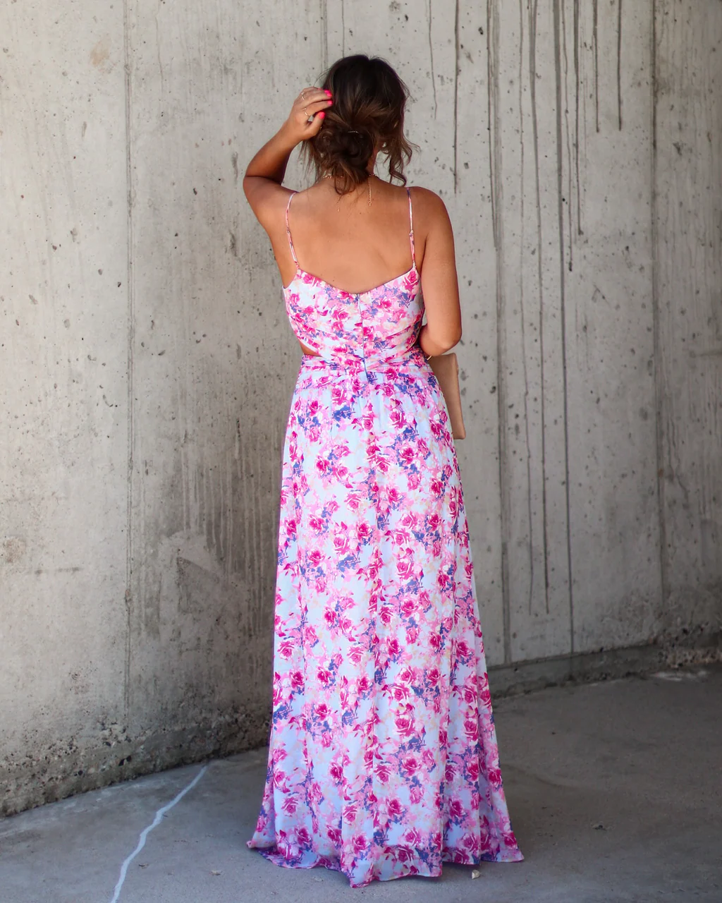Ever So Sweet Floral Side Cutout Maxi Dress - Image 3