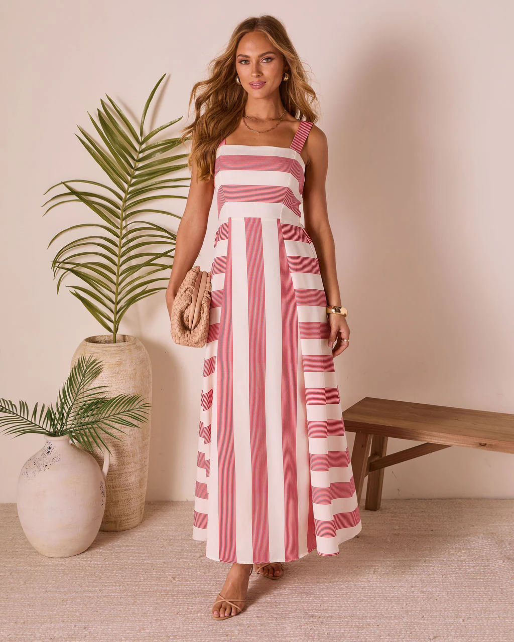 Everen Striped Maxi Dress - Image 6