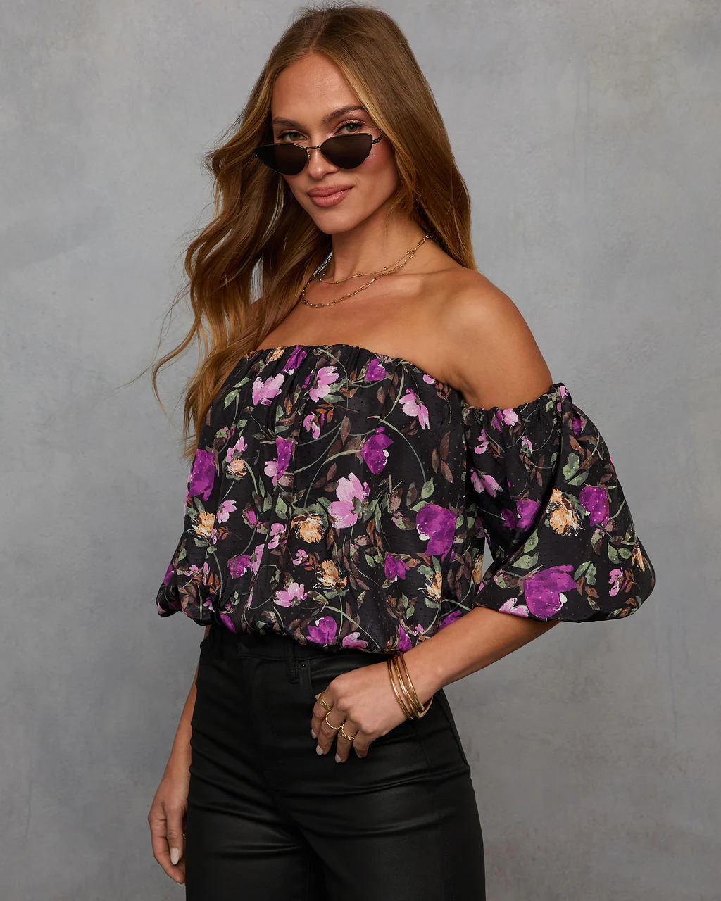 Everlyn Off The Shoulder Floral Blouse - Image 3