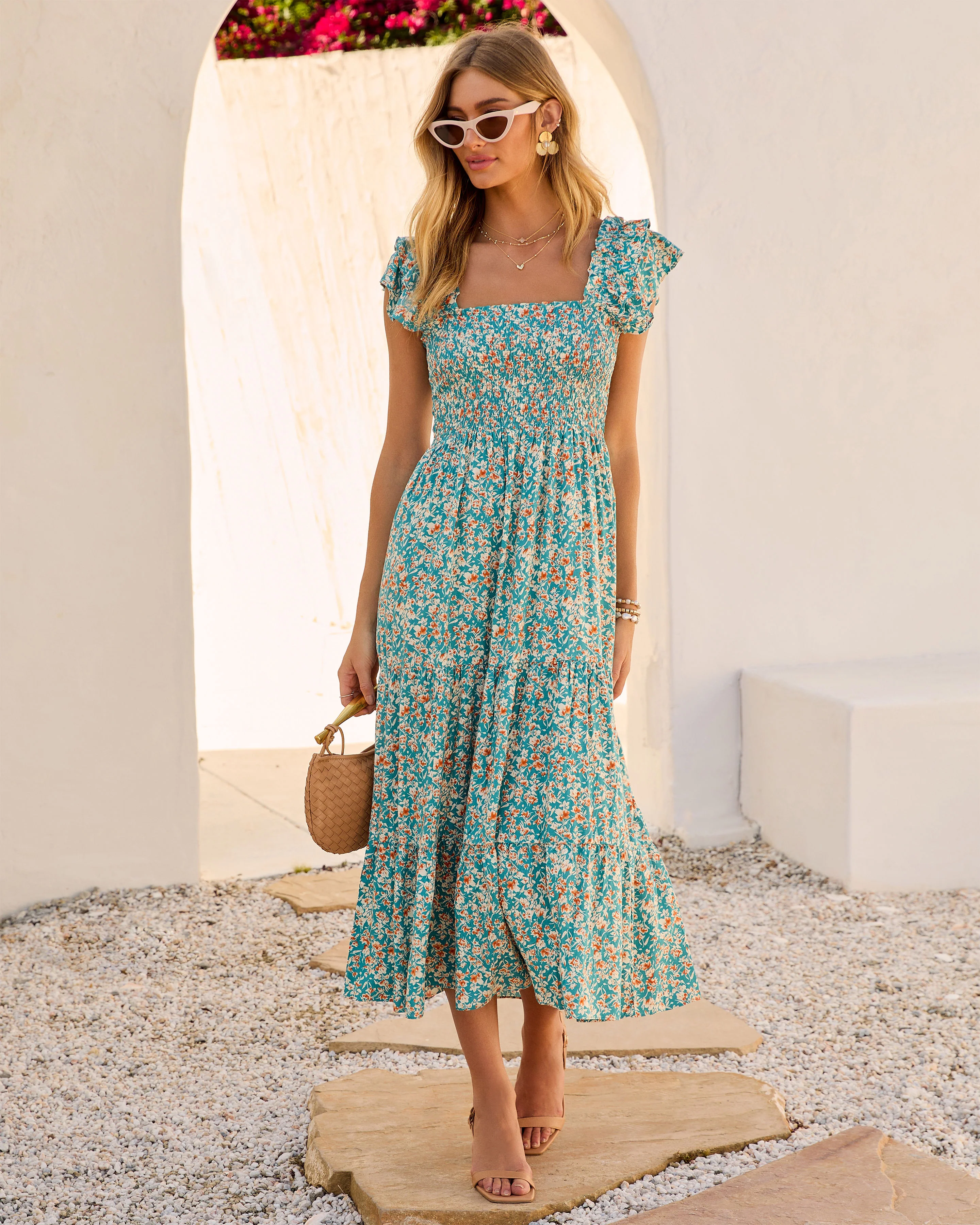 Fables Tiered Smocked Maxi Dress - Image 13