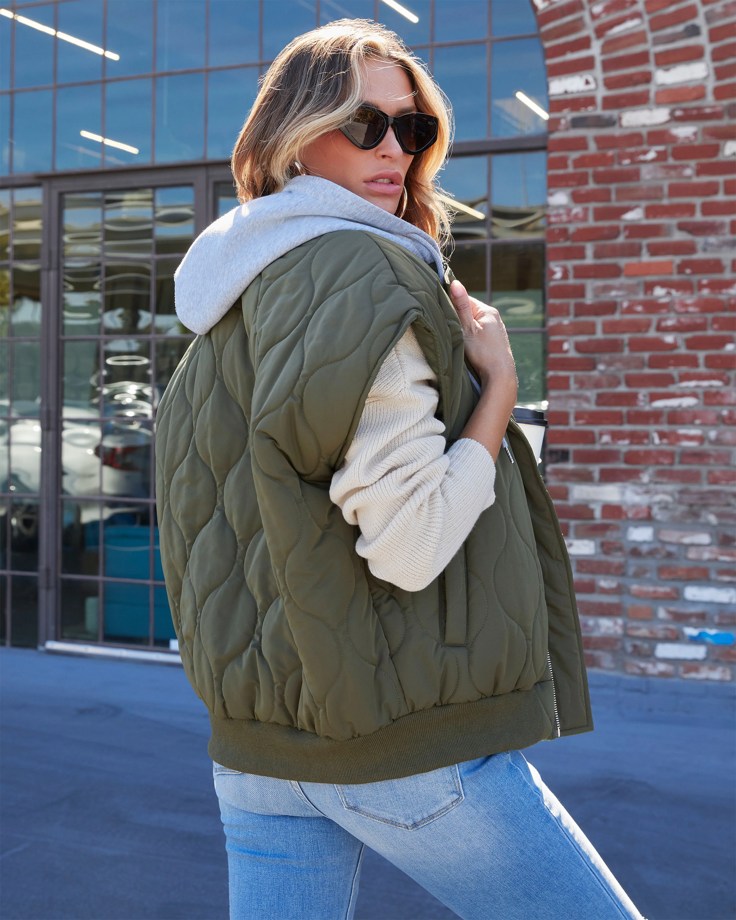 Fall And Forever Hooded Puffer Vest - Image 3