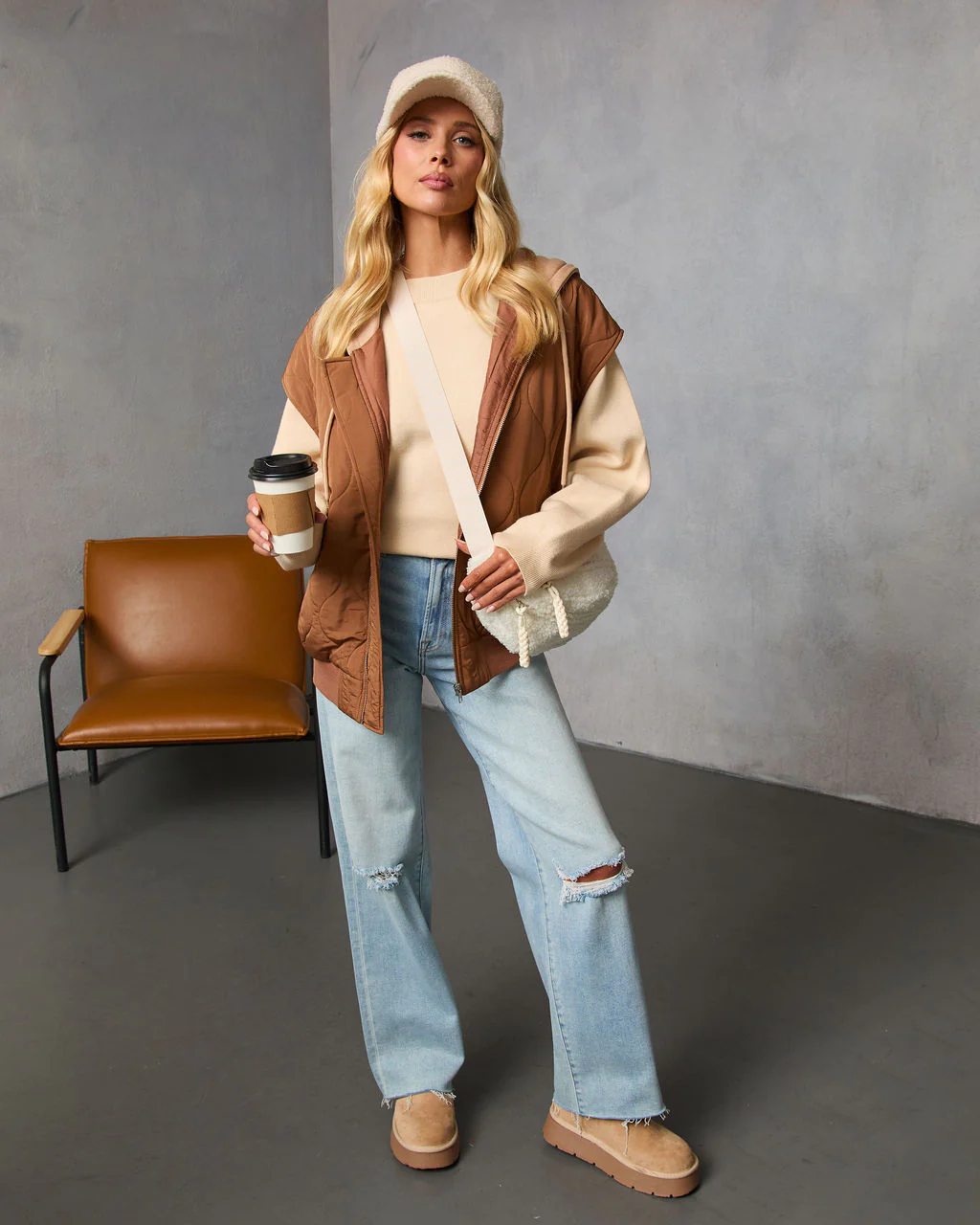 Fall And Forever Hooded Puffer Vest - Image 6
