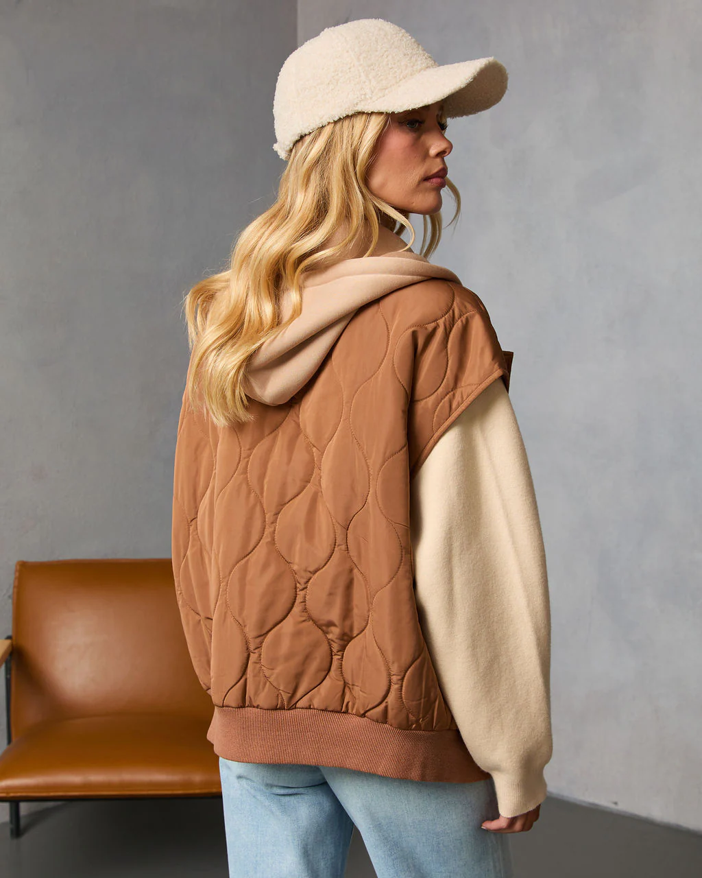 Fall And Forever Hooded Puffer Vest - Image 8