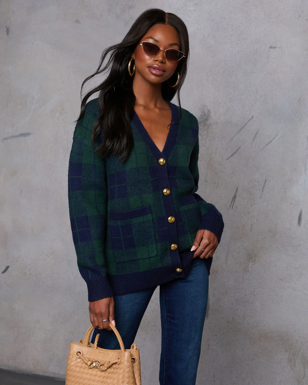 Fall Foliage Plaid Button Down Cardigan - Image 8