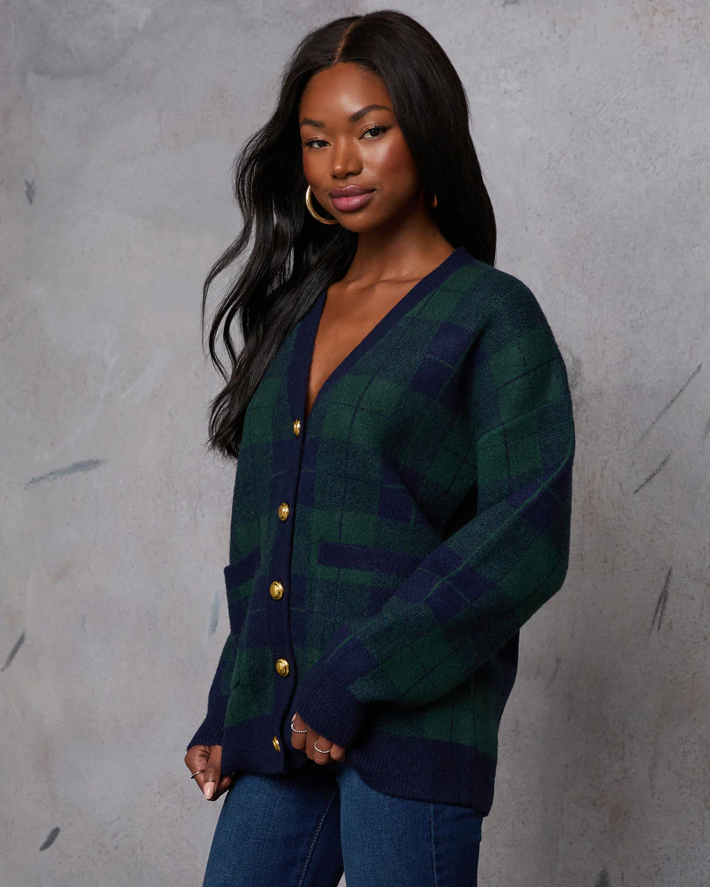 Fall Foliage Plaid Button Down Cardigan - Image 9