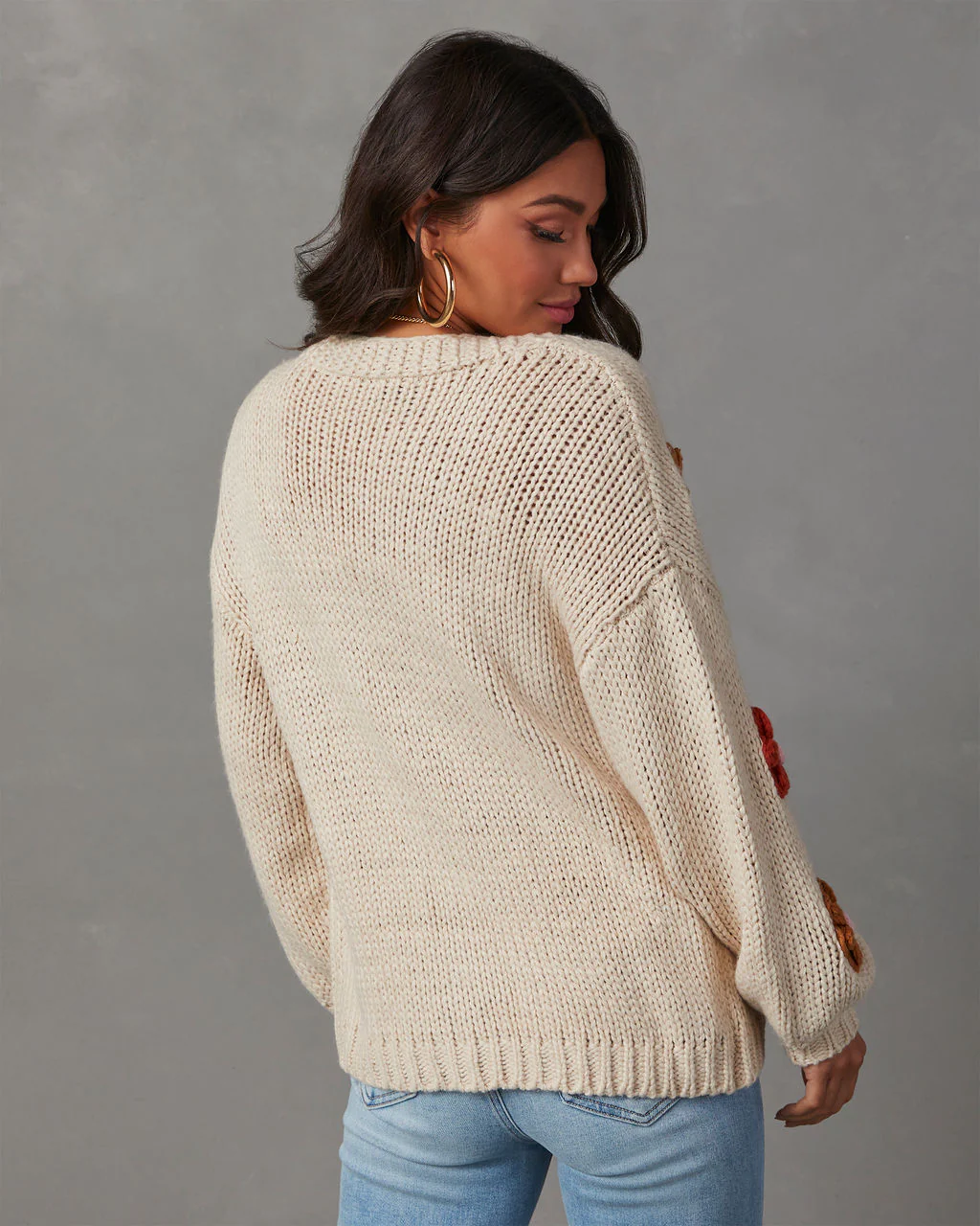 Fallen Daisy Oversized Knit Cardigan - Image 30
